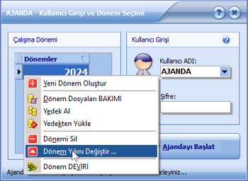 dönem yılı değiştirme